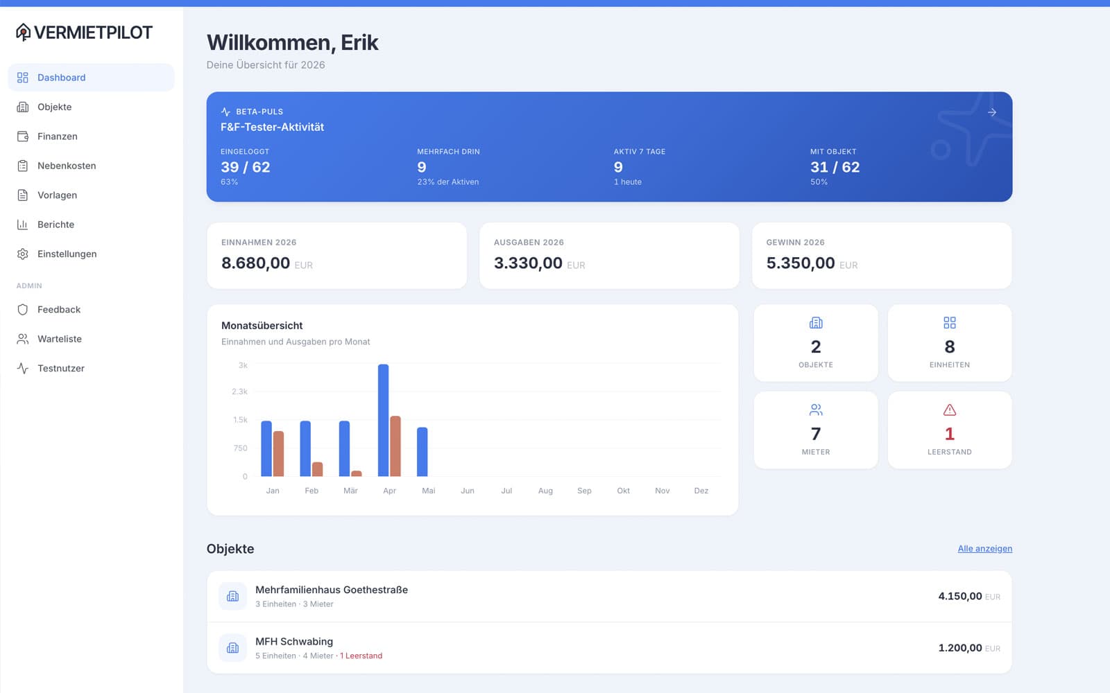 VermietPilot Screenshot